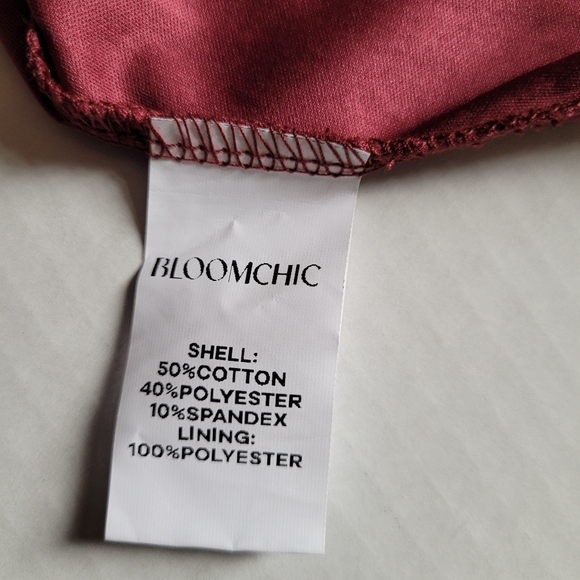 BloomChic blouse red lace shirt top floral wine burgundy feminine plus size 18 - Picture 8 of 10